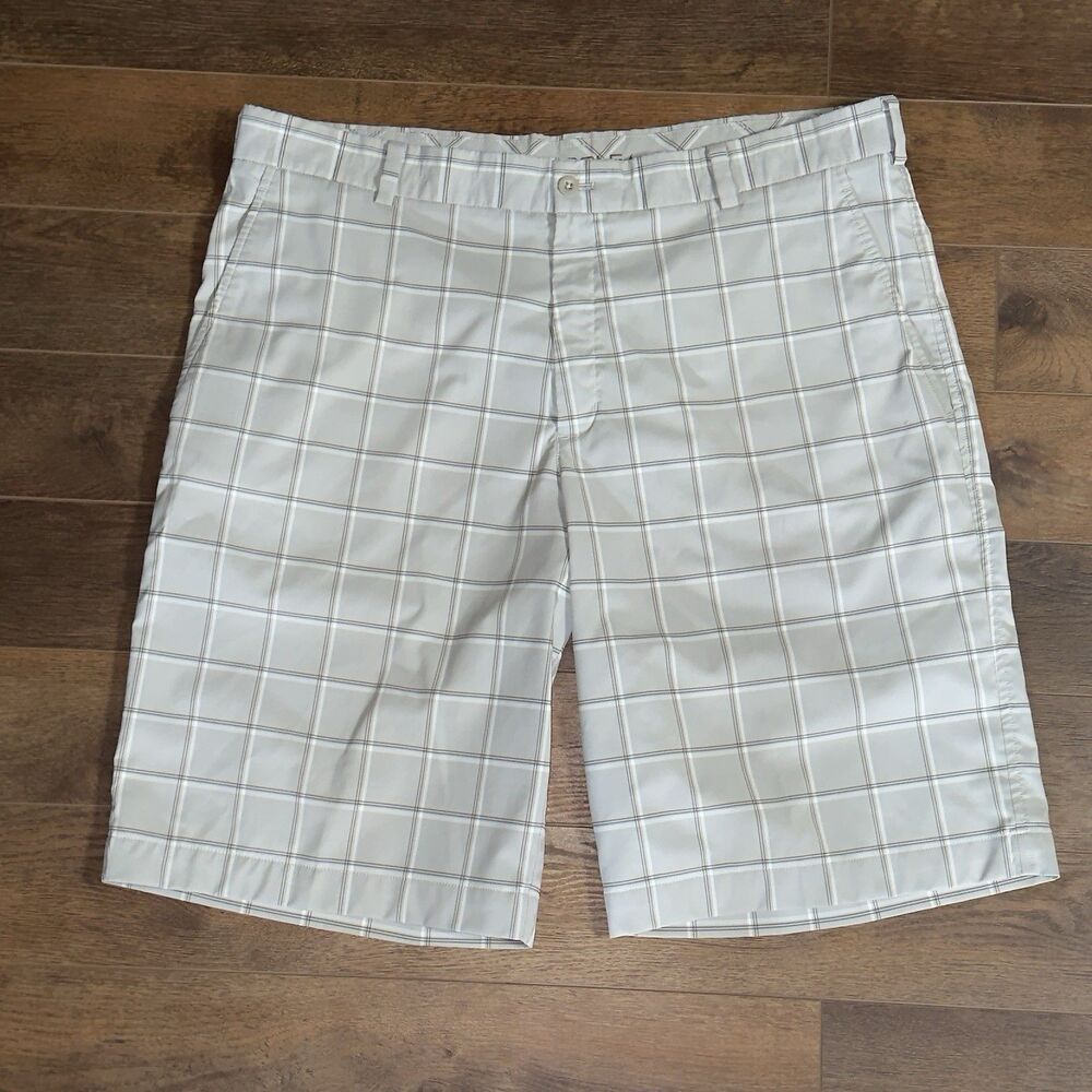 Nike Golf Tour Performance Dri-Fit Plaid Shorts Size 38